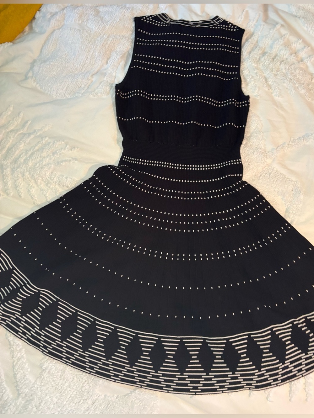 kate spade Black Midi Dress with White Accent Pattern - Picture 15 of 15